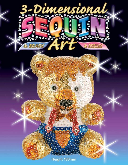 3D Sequin Art: Teddy