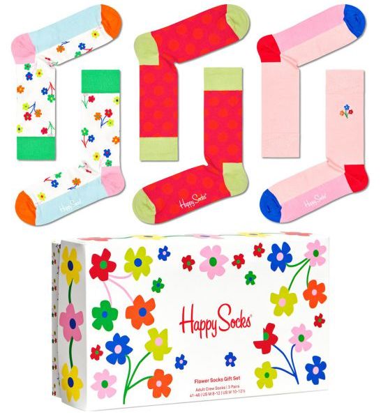 3-Pack Flower Socks Gift Set (41-46)