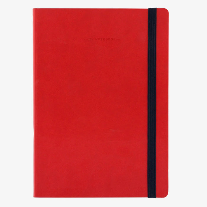 My Notebook Large Lined Red