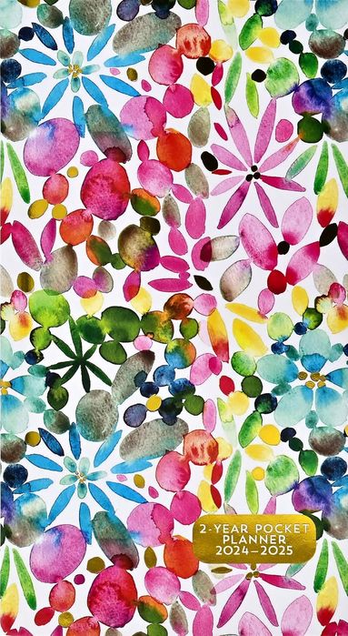 2024 2025 Watercolor Garden 2 - Year Pocket Planner