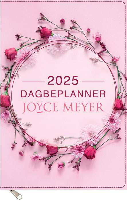 2025 Joyce Meyer A5 Dagboek - Dagbeplanner Pienk (Kunsleer met Rits)