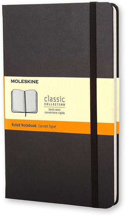 Moleskine Large Ruled Notebook Black (Hardcover) (A5-size)