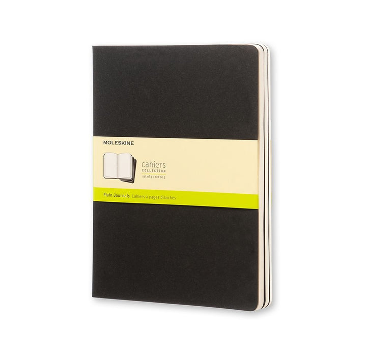 Moleskine Cahier Black XLarge Plain (3 set)