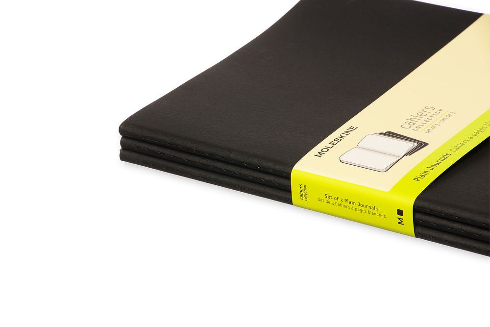 Moleskine Cahier Black XLarge Plain (3 set)