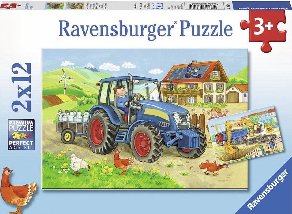 2x12Pc Puzzle Hard at Work