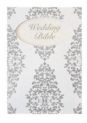 NIV wedding Bible silver