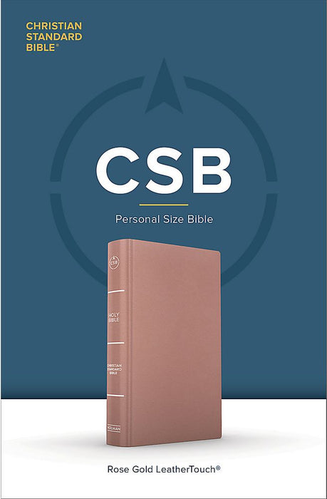 CSB Personal Size Bible, Rose Gold LeatherTouch