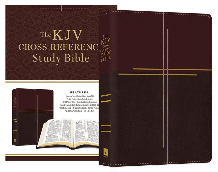 KJV Cross Reference Study Bible Compact [Mahogany Cross]